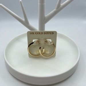 14 KT‎ Gold Dipped Hoop Earrings NEW